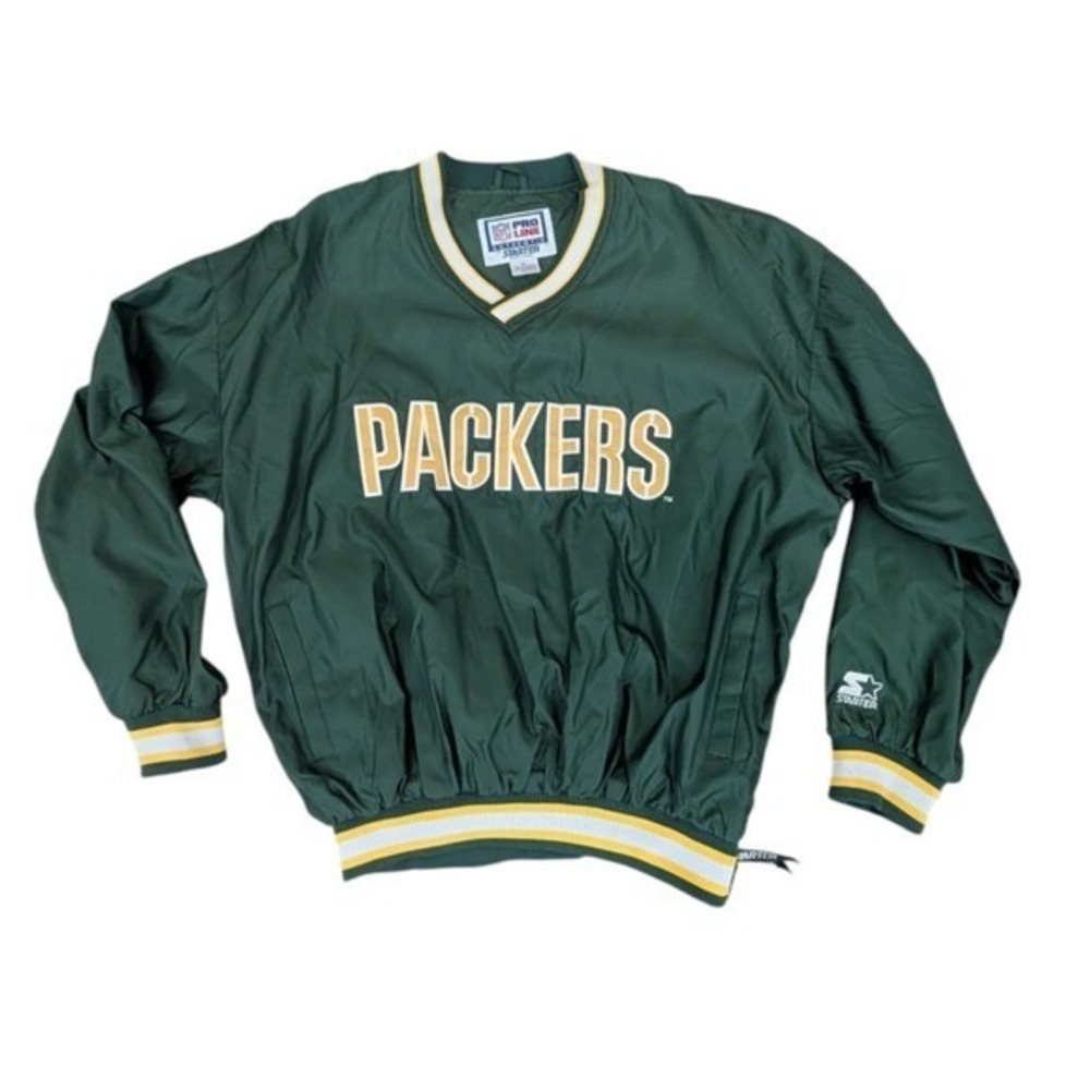 Vintage Green Bay Packers NFL Jacket XL Men's Starter Pro Line Pullover NWT